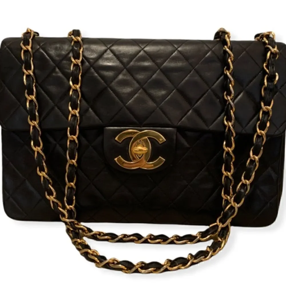 Classic Large Black Quilted Chanel Flap Bag - Picture 2 of 16